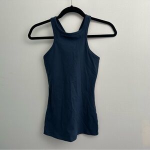 Beyond Yoga blue high neck tank